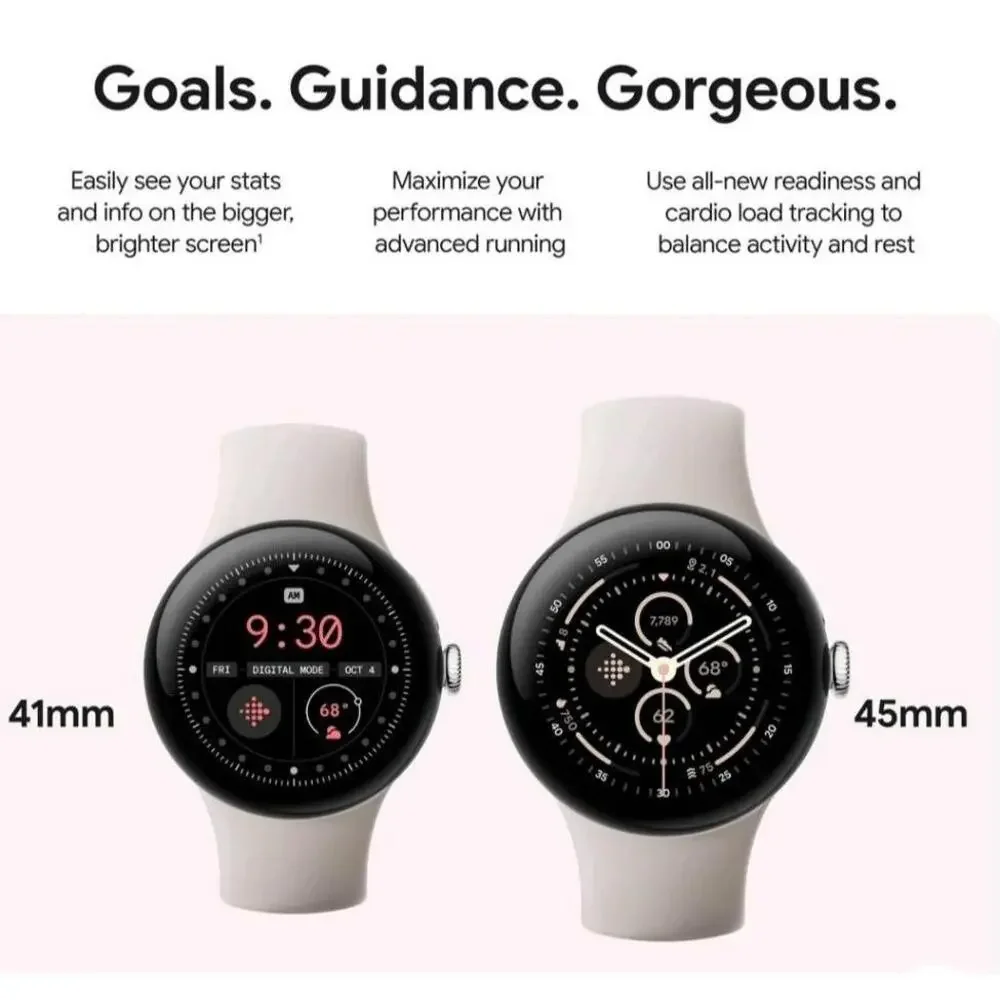 New! Google Pixel Watch 3 Smartwatch 41mm Smart Sports Watch GPS w/ Fitbit Wi-Fi